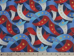 Packcloth Patriotic USA Water Resistant Duck Canvas Packcloth Fabric BTY D252.16