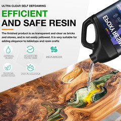 Bulk 4 Gallon Epoxy Resin 1:1 Kit Crystal Clear, UV Resistant, Self Leveling