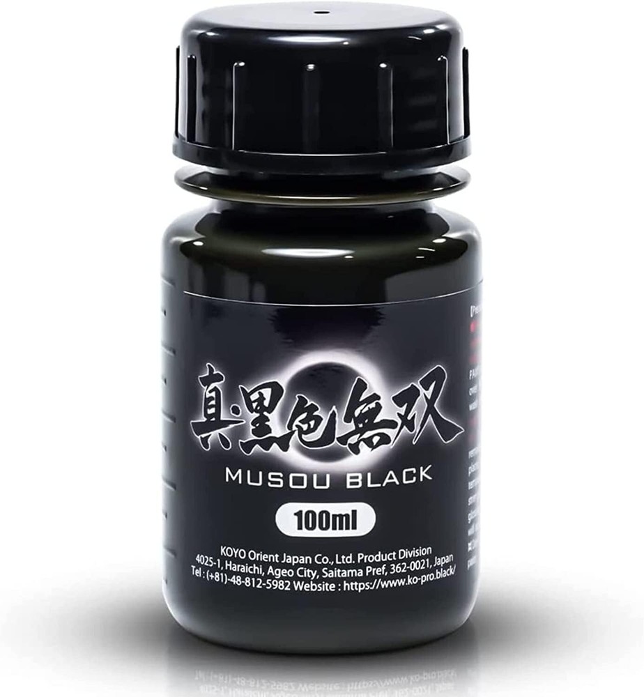 Musou Black Paint – Blackest Black in the World – 99.4% Light Absorption – 100ml